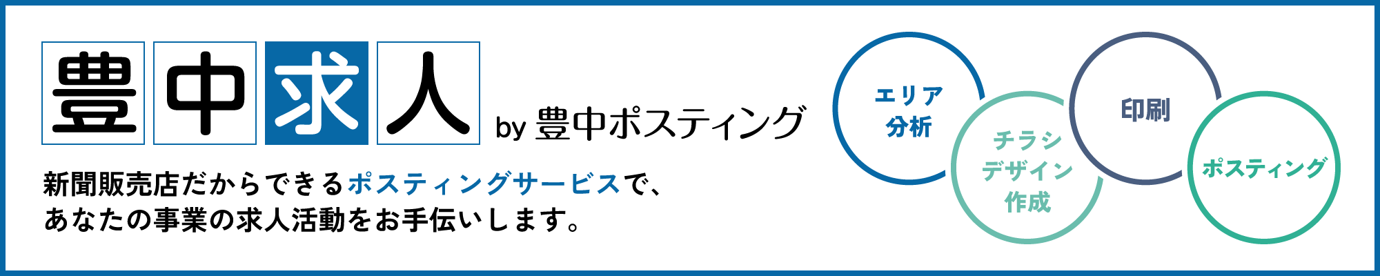 豊中求人 新聞販売店だからできるポスティングサービスで、あなたの事業の求人活動をお手伝いします。